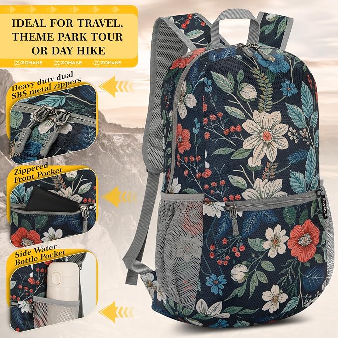 ZOMAKE Ultra Lightweight Hiking Backpack 20L, Packable Small Backpacks Water - Image 4