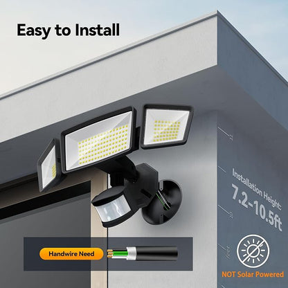 TECKNET Flood Motion Sensor Outdoor Lights, 4200LM 150LEDS Lights Outdoor - Image 6