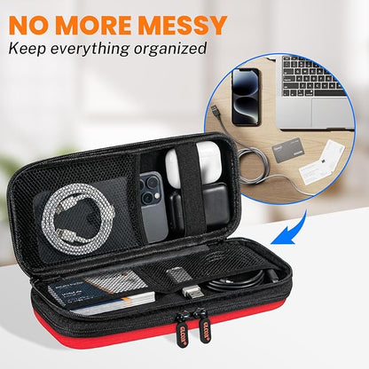 Double-Layer Hard Carrying Case Electronics Organizer - Image 4