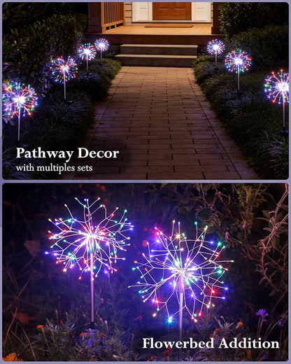 Solar Garden Lights Outdoor Yard Decorations, 4 Pack 150Leds Pathway Light - Image 7