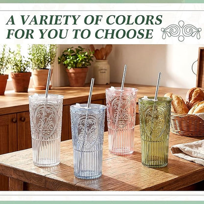 8 Set 20oz Vintage Plastic Tumbler - Image 5