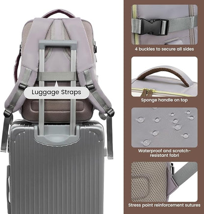 LOVEVOOK 50L Travel Backpack Carry On Airline Approved, Large Backpack - Image 5