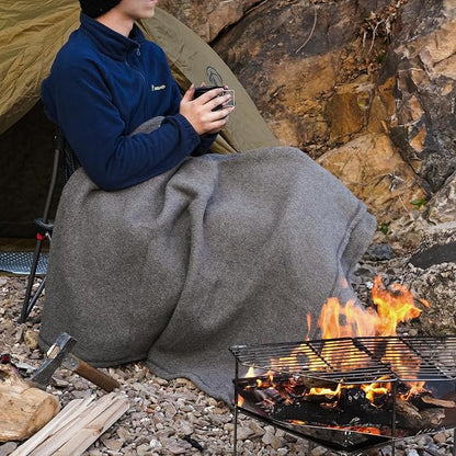 REDCAMP Wool Blanket, Warm and Thick Wool Camping Blanket- Great - Image 3