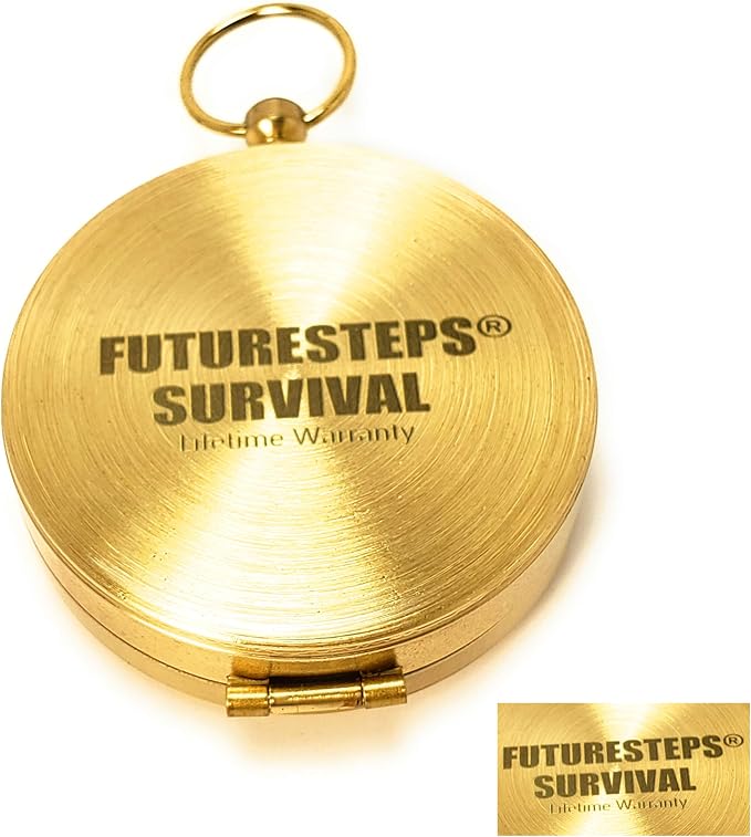 Brass Compass with Solid Brass Whistle - Image 4