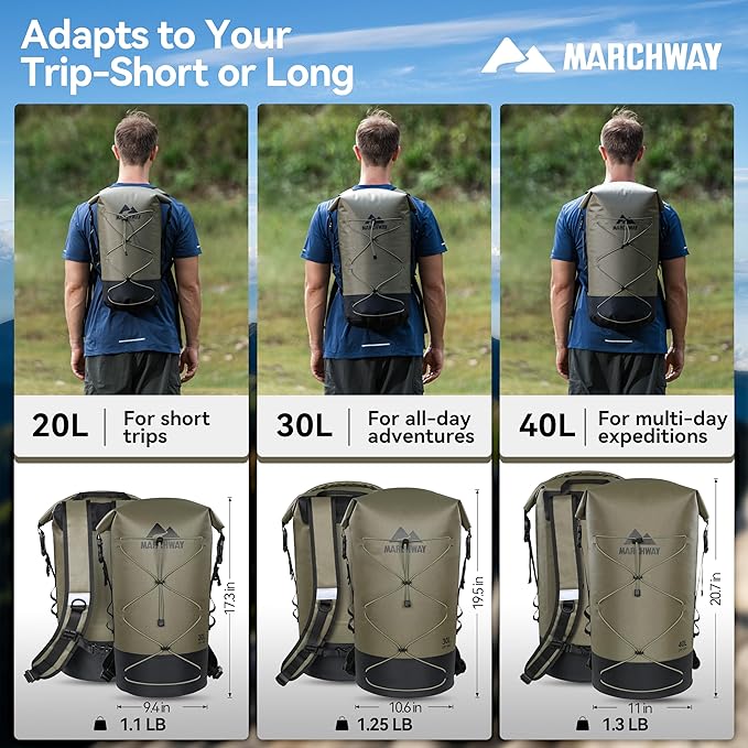 MARCHWAY Floating Roll Top Dry Bag, Flexible Lightweight TPU Waterproof - Image 6