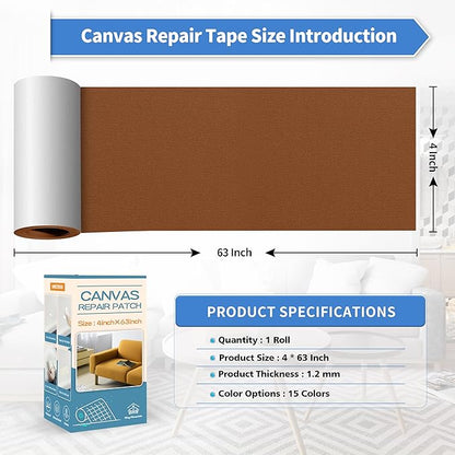 KING MOUNTAIN Canvas Repair Tape, Outdoor Gear Patch, 4×63 Inches, Waterproof - Image 4