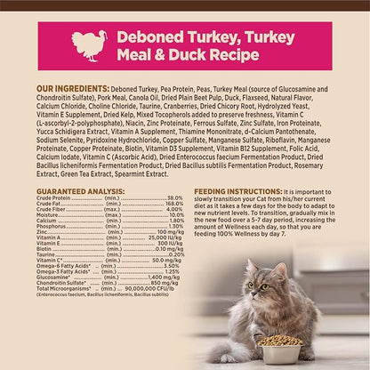 Wellness CORE Adult Dry Cat Food, Grain Free Kibble, Turkey and Duck Recipe - Image 7