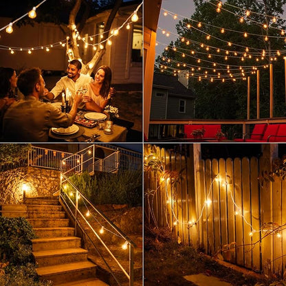 Brightown Outdoor String Lights, 50FT 25 G40 Bulbs Shatterproof Patio Lights - Image 5