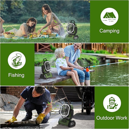 Honesorn Portable Rechargeable Fan 20000mAh, Camping Fan - Image 7