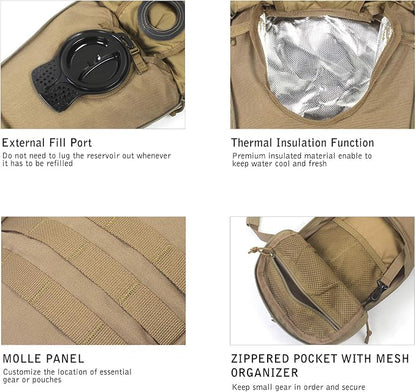 Unigear Tactical Hydration Packs Backpack 1050D - Image 5