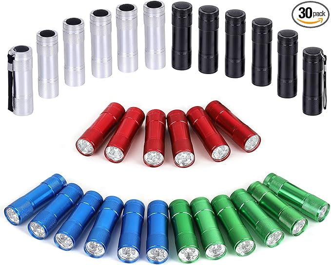 FASTPRO 30-Pack Flashlights Set, Aluminum 6-LED Flashlights Include AAA by FASTPRO