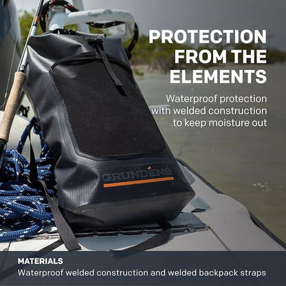 Grundéns Bootlegger Roll Top Backpack, Waterproof, Dark Navy - Image 3