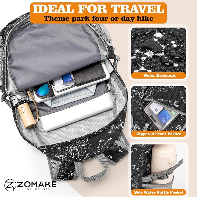 ZOMAKE Lightweight Packable Backpack 30L, Foldable Hiking Backpacks Water - Image 4