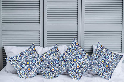 Ambesonne Evil Eye Throw Pillow Cushion Case Pack of 4, Traditional Turkish - Image 2
