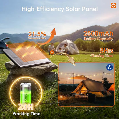 addlon 35FT Solar String Lights Outdoor, IP54 Waterproof Solar Powered - Image 2