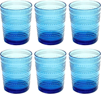 Beaded 15.6 oz Durable Acrylic Double Old Fashioned Drinking Glasses, by AbodeHomewares-TheDesignDestinationforTabletopDrinkwareKitchenandPet