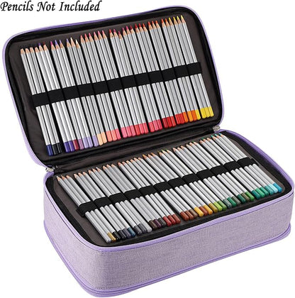 BTSKY Colored Pencil Case 360 Slots Pen Pencil Bag Organizer High Capacity Pens - Image 4