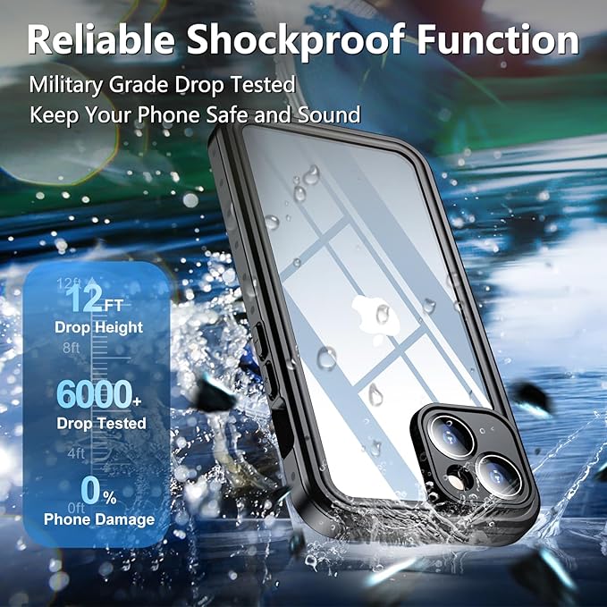 SPIDERCASE for iPhone 14 Case Waterproof, Built-in Lens & Screen Protector - Image 3