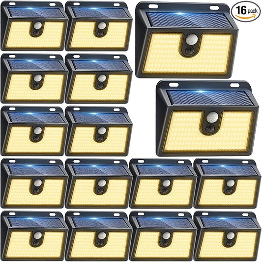 Solar Motion Sensor Outdoor Lights, Super Bright Solar Lights Outdoor Waterproof by Claoner