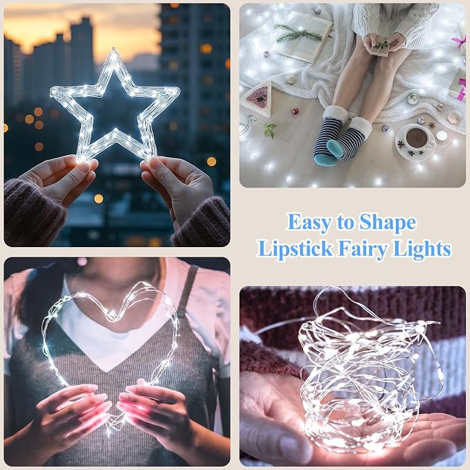 Lakumu 32FT Fairy Lights Battery Operated, Rechargeable String Lights - Image 6
