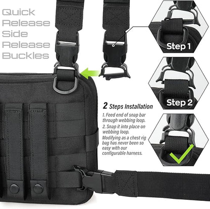 WYNEX Tactical Molle Admin Pouch of Double Layer Design, Admin Pouches Molle - Image 2