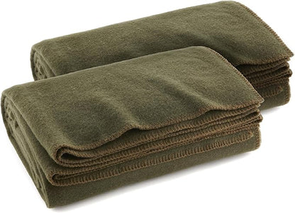 Ever Ready First Aid Olive Drab Green Warm Fire Retardant Blanket, Heavy-Duty by EverReadyFirstAid