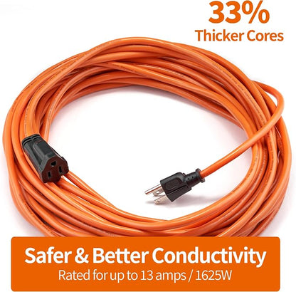 KTMC 50ft 16AWG Outdoor Extension Cord, Indoor/Outdoor 50-Foot SJTW 16/3 Gauge - Image 4