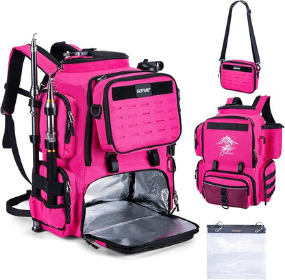 Goture Fishing Backpack, 58L 900D Water-Resistant Insulated Tackle Backpack by Goture