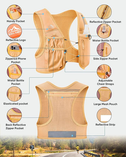 Zelvot Running Vest for Women Men, USA Original Patent, Adjustable Chest Straps - Image 5
