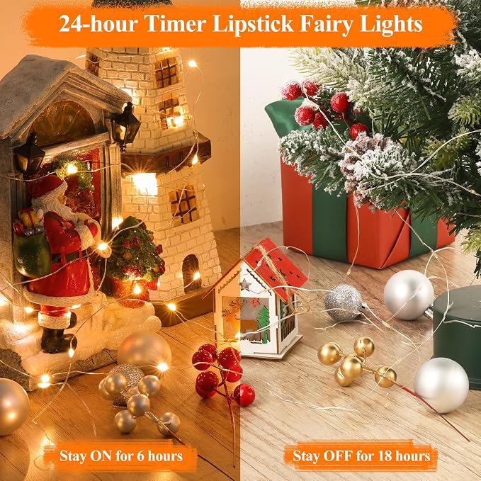 Lakumu Mini Fairy Lights Battery Operated, Twinkle Lights - Image 4