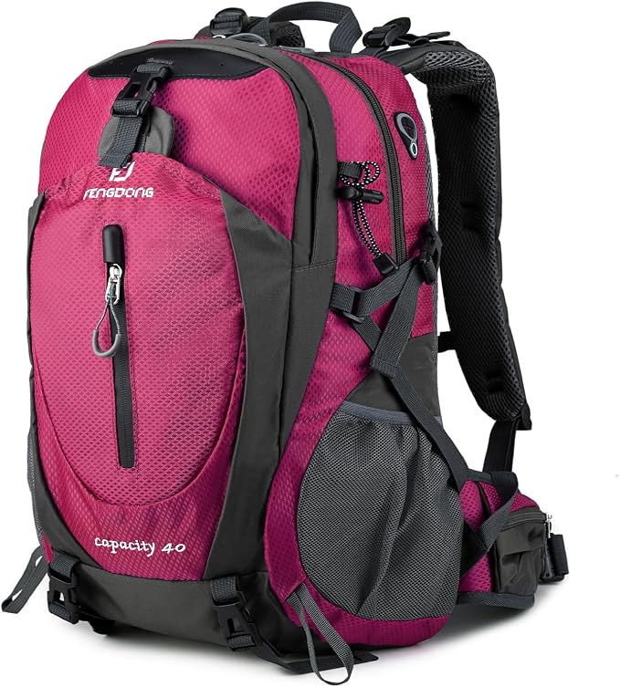 FENGDONG 40L Waterproof Lightweight Hiking, Travel Backpack by FENGDONG