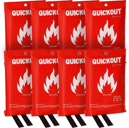 Crystal Lemon Fire Blanket 8-Pack, Home and Kitchen Fire Safety Blankets by CrystalLemon