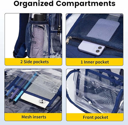 Vorspack Clear Backpack Heavy Duty PVC Transparent Backpack - Image 5