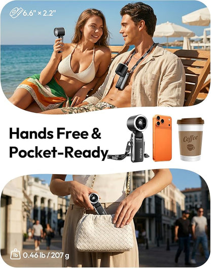 Gaiatop Portable Handheld Turbo Fan, 15 Hrs Cooling, 180° Foldable 4-in-1 Hand - Image 6