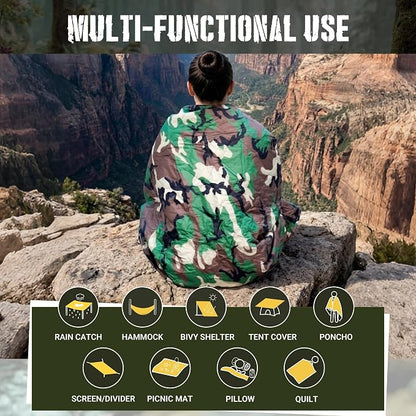 Lenotos Woobie Blanket, Thermal Insulated Military Poncho Liner, Water-Resistant - Image 4