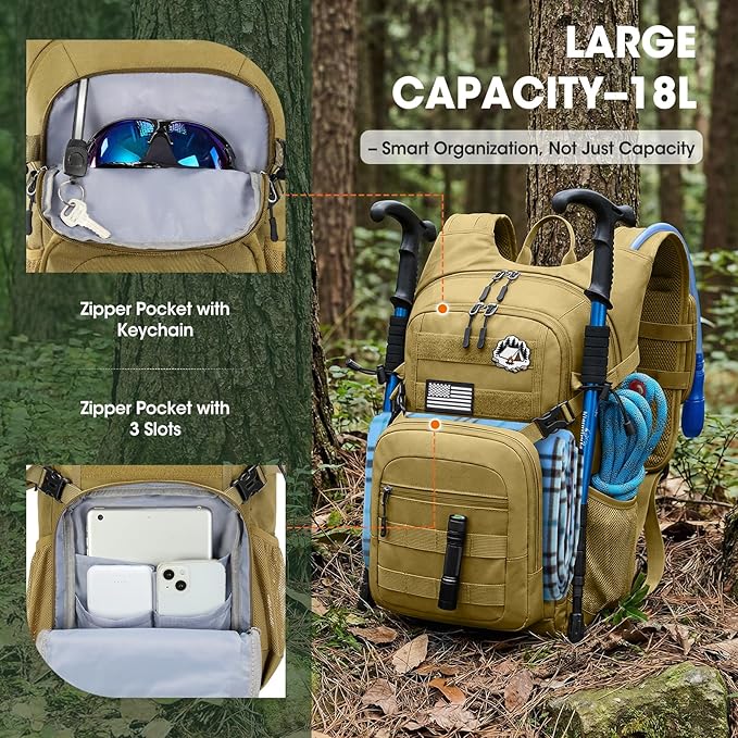 RAINSMORE Tactical Hydration Backpack 18L - Image 4