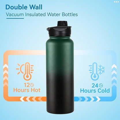 VEGOND 40 oz Insulated Water Bottle Stainless Steel Metal Water Bottles - Image 3