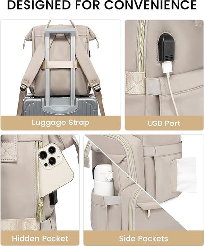 LOVEVOOK 17 inch Laptop Backpack Women, Large Travel Computer Back Pack - Image 4
