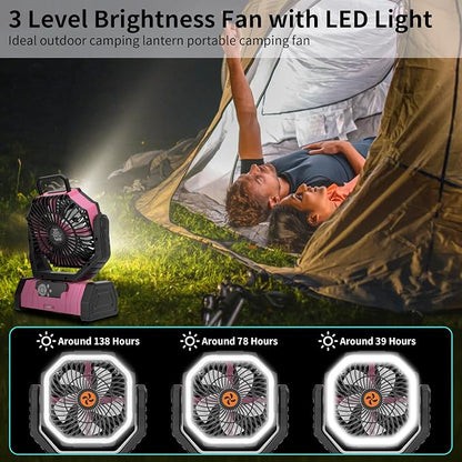 20000mAh Camping Fan Battery Operated Fans Portable, Portable Rechargeable - Image 4