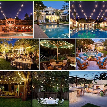 Banord Outdoor String Lights Commercial Grade 96ft Waterproof - Image 6