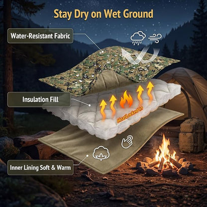 Insulated Camping Blanket | Military Poncho Liner - Image 4
