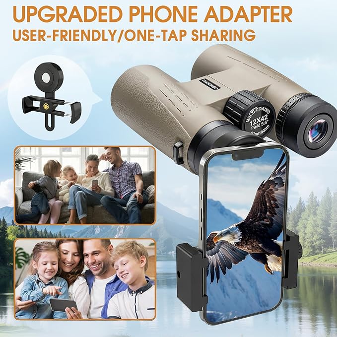 12x42 HD Binoculars for Adults High Powered Binoculars - Image 6