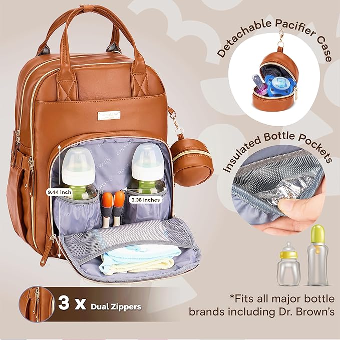 RUVALINO Diaper Bag Backpack, Large Capacity, Waterproof - Image 2