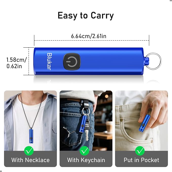 Blukar Rechargeable EDC Flashlight, Mini Keychain Flash Light - Image 5