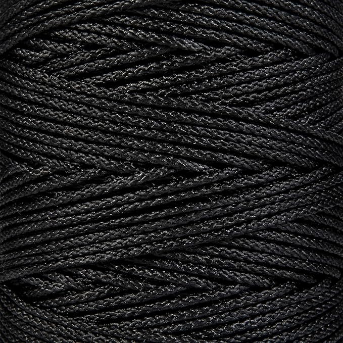 HONGDA Braided Black Nylon String, #30 Tarred Bank Line Twine, 271 Feet Black - Image 2