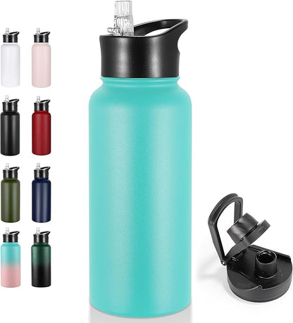 VEGOND 32 oz Insulated Water Bottle Stainless Steel Metal Water Bottles by VEGOND
