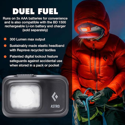 BLACK DIAMOND Astro 300 Headlamp | 300 Lumens Brightness | 3X AAA Battery - Image 2