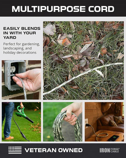 Iron Forge Cable Camo Outdoor Extension Cord 25 ft, 16/3 SJTW 25 Foot - Image 5