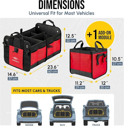 XL Trunk Organizer 3-Section Modular – Extra Large Car Storage - Image 2
