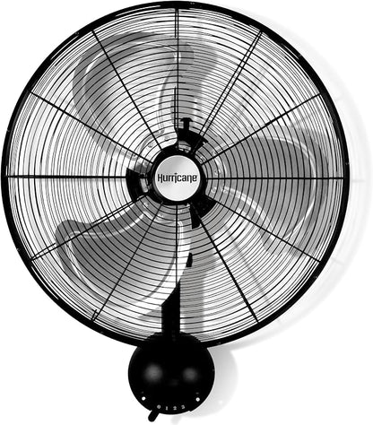 Hurricane Pro High Velocity Oscillating Metal Wall Mount Fan w/ 3 Speeds by Hurricane